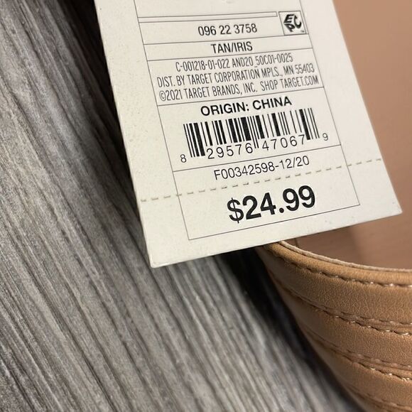 Women’s Two Piece Iris Tan Ballet Closed-Toe Slip-On Flats - A New Day - Picture 8 of 8